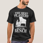 Beste spelers op bankpianist Piano Players Muziek T-shirt (Voorkant)
