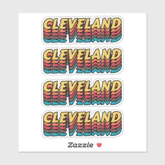 Beste stad om Cleveland te bezoeken - Naam stad Sticker (Vel)