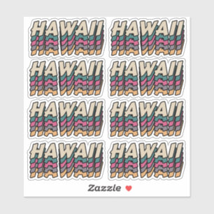 Beste stad om Hawaii te bezoeken - Naam stad Sticker