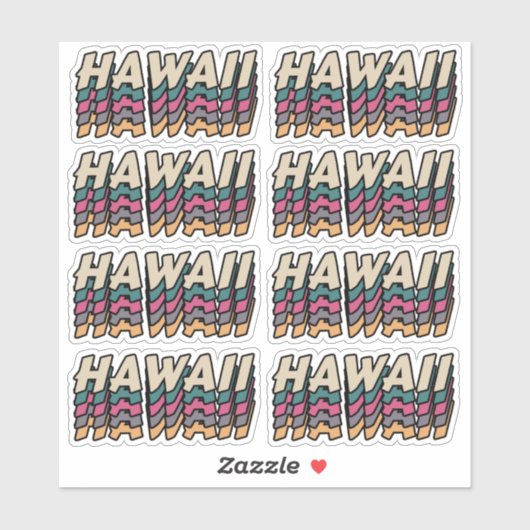 Beste stad om Hawaii te bezoeken - Naam stad Sticker (Vel)