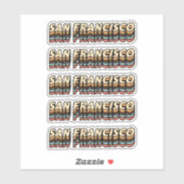 Beste stad om San Francisco te bezoeken - Naam sta Sticker (Vel)
