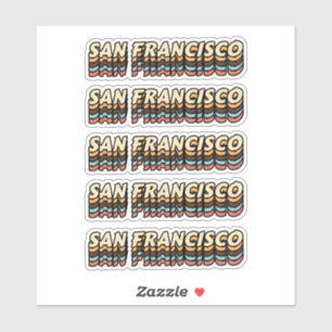 Beste stad om San Francisco te bezoeken - Naam sta Sticker