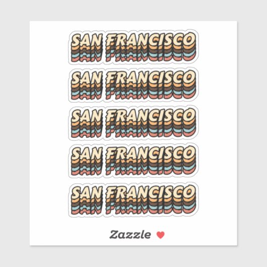 Beste stad om San Francisco te bezoeken - Naam sta Sticker (Vel)