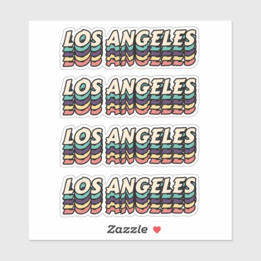 Beste stad om te bezoeken Los Angeles - Stadnaam Sticker (Vel)