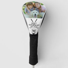 BESTE STAPDAD DOOR PAR Photo Monogram Black White Golfheadcover