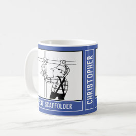 Beste Steigerbouwer Cartoon met naamkeuze. Koffiemok