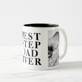 Beste Stepdad Ever vader Dag 2 Foto Collage Tweekleurige Koffiemok (Voorkant rechts)