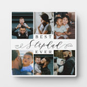 Beste stepdad ooit | Vaderdag 6 Fotocollage Fotoplaat (Voorkant)