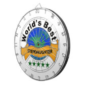 Beste Stepdochter van de wereld Dartbord (Voorkant Rechts)
