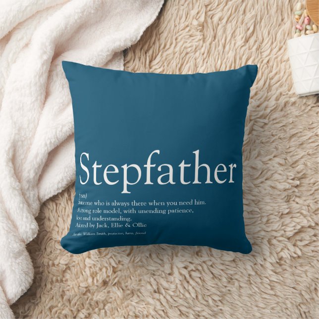 Beste stepfather, Stepdad Definition Blue Fun Kussen (Deken)