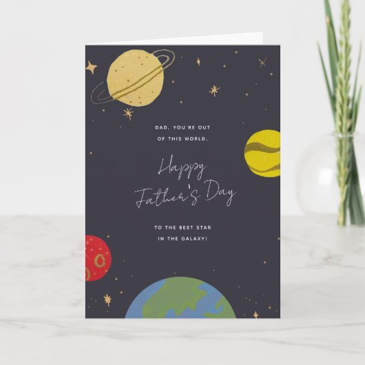 Beste ster in de Galaxy-Vaderdag Feestdagen Kaart (Voorkant)