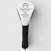 Beste stiefbroer monogram eerste letters man van v golfheadcover (Voorkant)