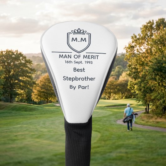 Beste stiefbroer monogram eerste letters man van v golfheadcover