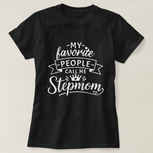Beste stiefmoeder cadeau van een lief samengesteld t-shirt (Design voorkant)