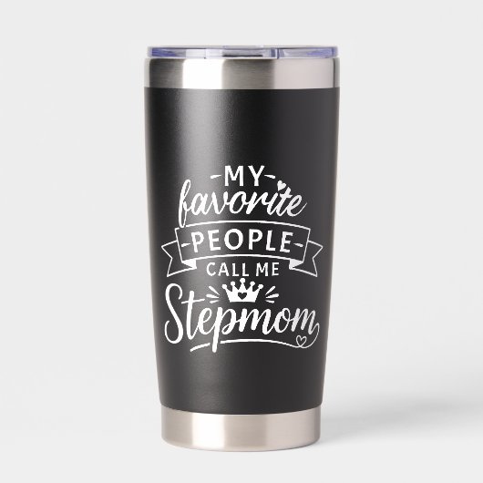 Beste stiefmoeder cadeau van een schattige samenge geïsoleerde drinkbeker (Voorkant)