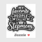 Beste stiefmoeder cadeau van een schattige samenge sticker (Vel)