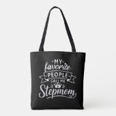 Beste stiefmoeder cadeau van een schattige samenge tote bag (Achterkant)