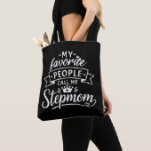 Beste stiefmoeder cadeau van een schattige samenge tote bag (Dichtbij)