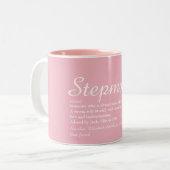 Beste stiefmoeder, definitie stiefmoeder script ro tweekleurige koffiemok (Voorkant links)