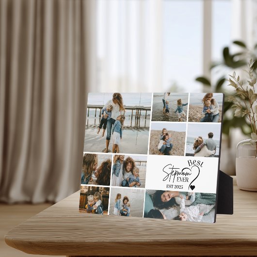 Beste stiefmoeder ooit Aangepaste foto collage  Fotoplaat