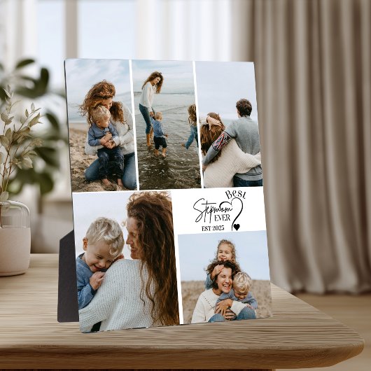 Beste stiefmoeder ooit Aangepaste foto collage  Fotoplaat