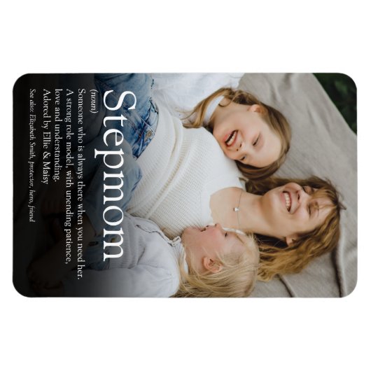 Beste stiefmoeder ooit, definitie stiefmoeder foto magneet (Horizontaal)