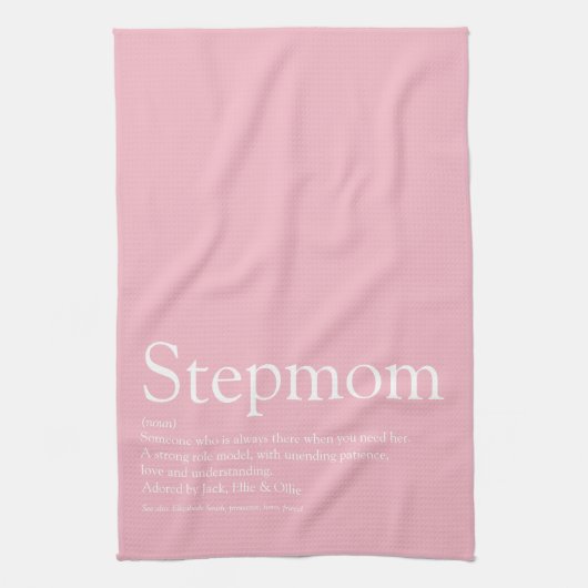 Beste stiefmoeder ooit, definitie van stiefmoeder theedoek (Verticaal)