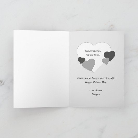 Beste stiefmoeder ooit Moeder en kind Fijne Moeder Kaart (Binnen)