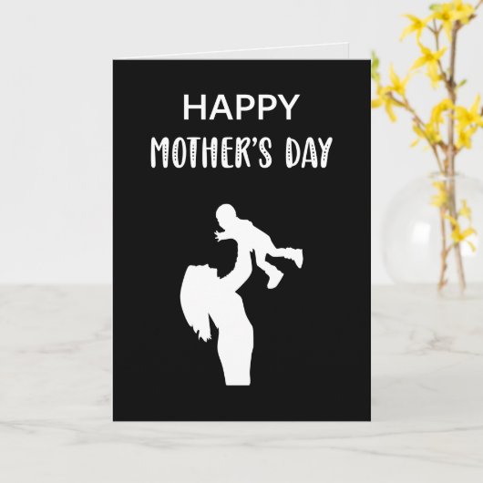 Beste stiefmoeder ooit Moeder en kind Fijne Moeder Kaart (Gele Bloem)