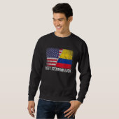 Beste stiefmoeder ooit Moederdag Colombia US Flag Trui (Voorkant volledig)