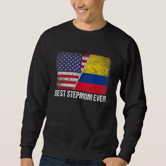 Beste stiefmoeder ooit Moederdag Colombia US Flag Trui (Voorkant)