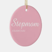 Beste stiefmoeder ooit, mooie roze elegante stiefm keramisch ornament (Rechts)