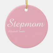 Beste stiefmoeder ooit, mooie roze elegante stiefm keramisch ornament (Voorkant)