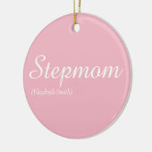 Beste stiefmoeder ooit, mooie roze elegante stiefm keramisch ornament (Links)