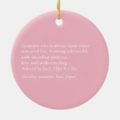 Beste stiefmoeder ooit, mooie roze elegante stiefm keramisch ornament (Achterkant)