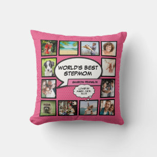 Beste stiefmoeder ter wereld 12 foto leuk roze kussen