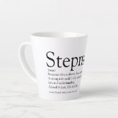 Beste stiefmoeder ter wereld, definitie stiefmoede latte mok (Linkerhoek)