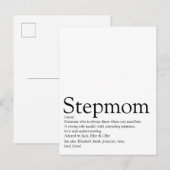 Beste stiefmoeder ter wereld, definitie van stiefm briefkaart (Voorkant / Achterkant)