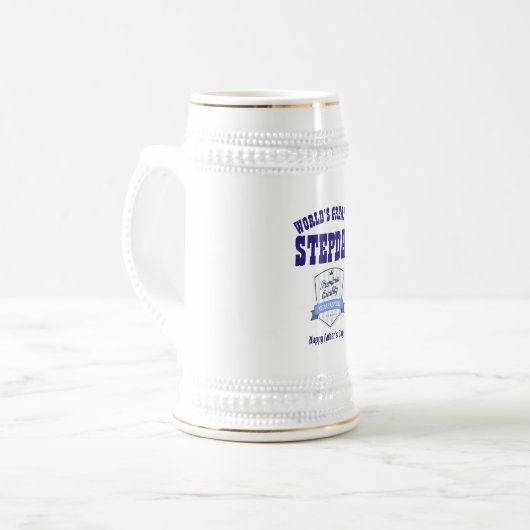 Beste STIEFPA op de Wereld - Vaderdag Cadeau Bierpul (Voorkant links)