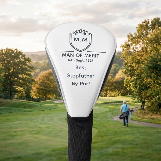 Beste stiefvader monogram eerste letters man van v golfheadcover