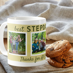 Beste stiefvader ooit - 3 foto penseelstreek koffiemok