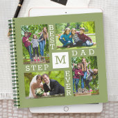 Beste stiefvader ooit 4 fotocollage monogram notitieboek