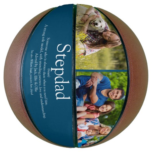 Beste stiefvader ooit definitie foto blauw basketbal (Verticaal)