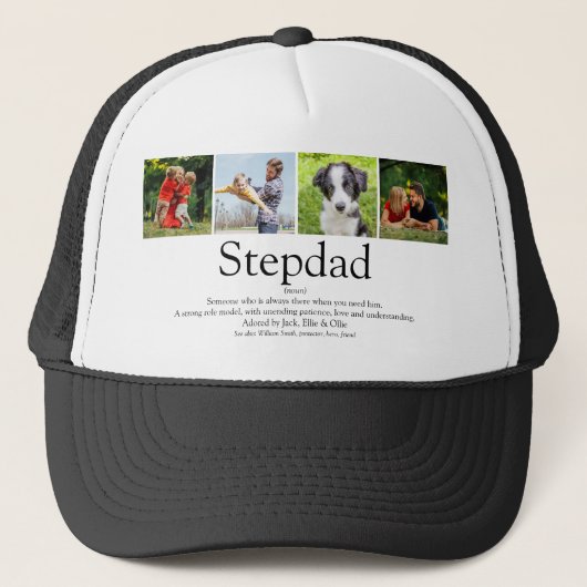 Beste stiefvader ooit definitie foto leuk trucker pet (Voorkant)