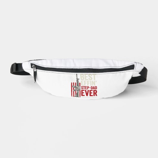 Beste Stiefvader Ooit Patriottische Vintage Vector Heuptasje (Voorkant)