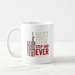 Beste Stiefvader Ooit Patriottische Vintage Vector Koffiemok