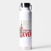 Beste Stiefvader Ooit Patriottische Vintage Vector Waterfles (Voorkant)