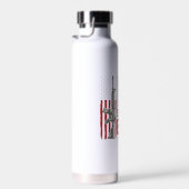 Beste Stiefvader Ooit Patriottische Vintage Vector Waterfles (Rechts)