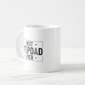 Beste stiefvader ooit Vaderdag cadeau voor mannen Koffiemok (Voorkant links)