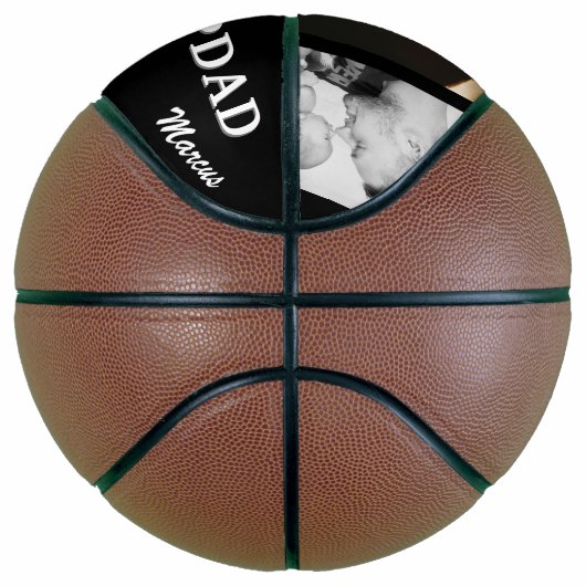 Beste stiefvader ooit Vaderdag Keepsake 3 Foto Basketbal (Rechts)